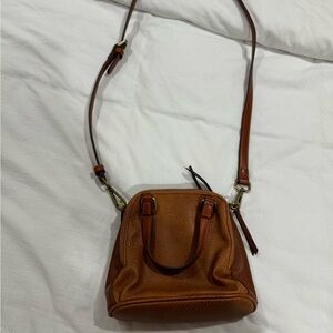 Free People brown vegan leather crossbody purse